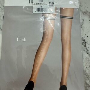 Wolford Black and Blacktar Leah Tights Size XS